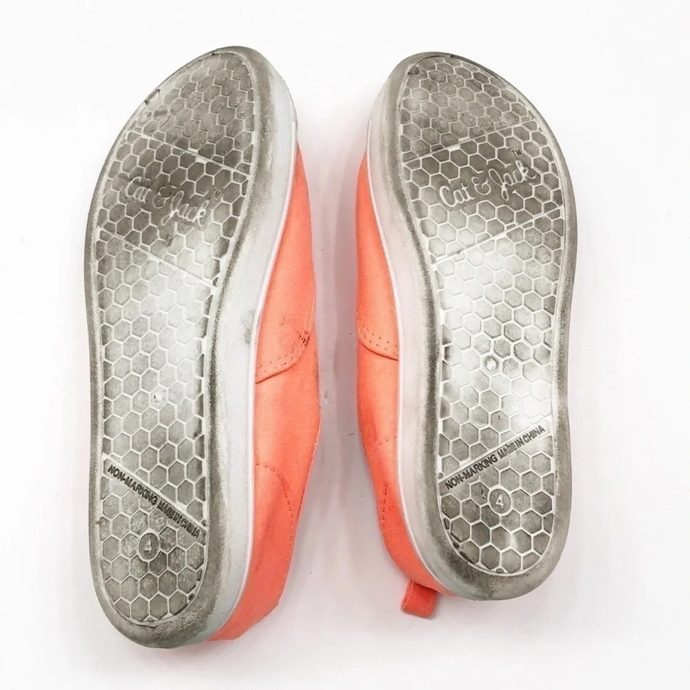 Cat & Jack neon orange sneakers for girls